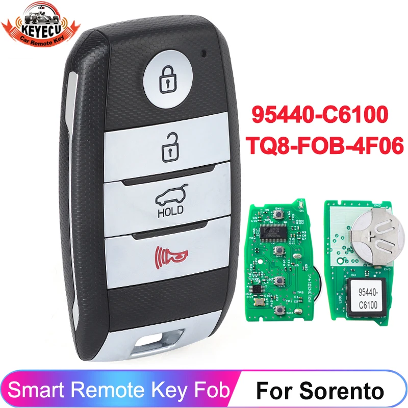 

KEYECU OEM 95440-C6100 For KIA Sorento 2019 2020 FCC ID: TQ8-FOB-4F06 Smart Remote Keyless Go Key Control Fob 433MHz ID47 Chip
