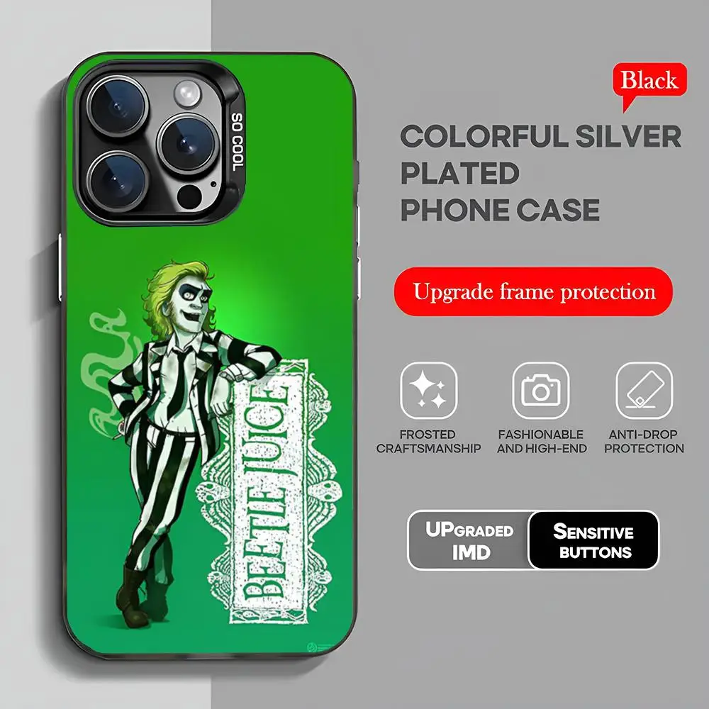 thumbnail image 1 of Funda para teléfono B-Beetlejuice 2 2024 IMD para iPhone 16 15 Pro XR XS 7 8 Plus SE2024 Funda para teléfono a prueba de golpes de color, 1 of 5