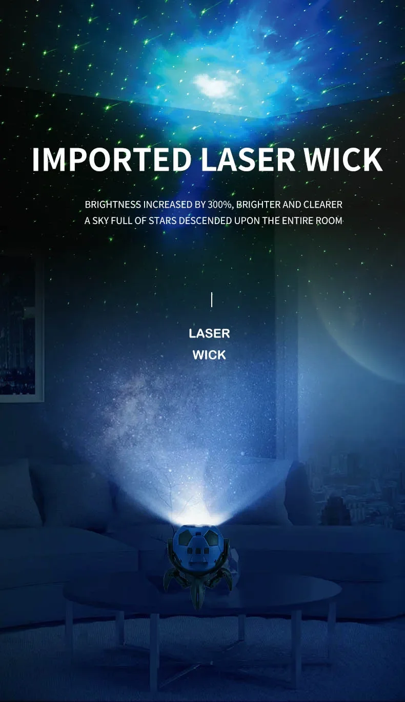 Description Picture 3 of itemGalaxy Projector Soccer Ball Light Portable Laser Searchlight 360° Rotate Starry Sky Projection Bedroom Ceiling Atmosphere Lamp