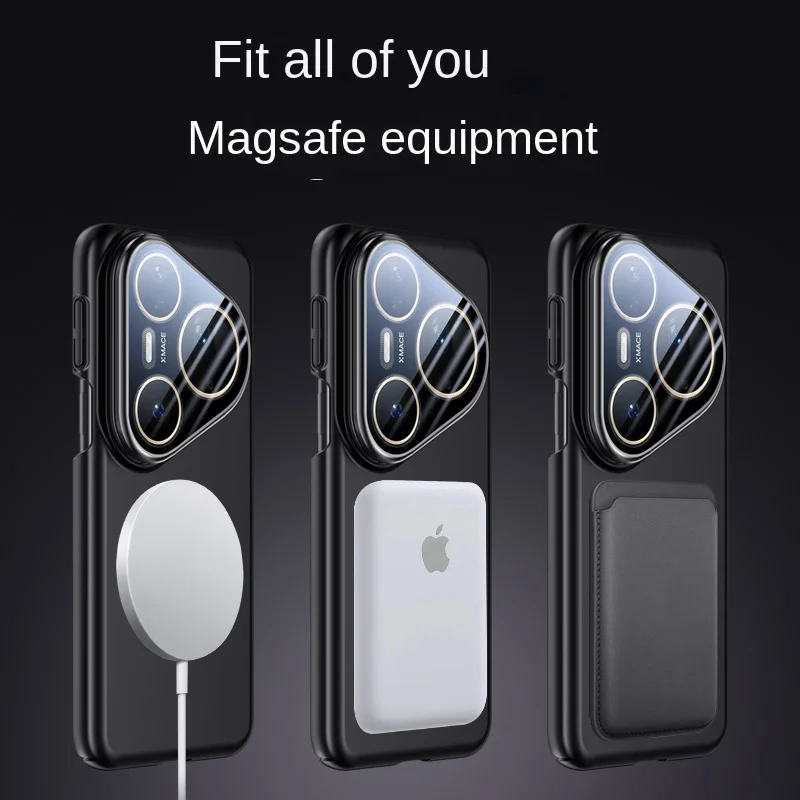 Premium Metal Lens Full Wrap Stand PC Matte Magnetic Anti-Drop Anti-Fingerprint Phone Case