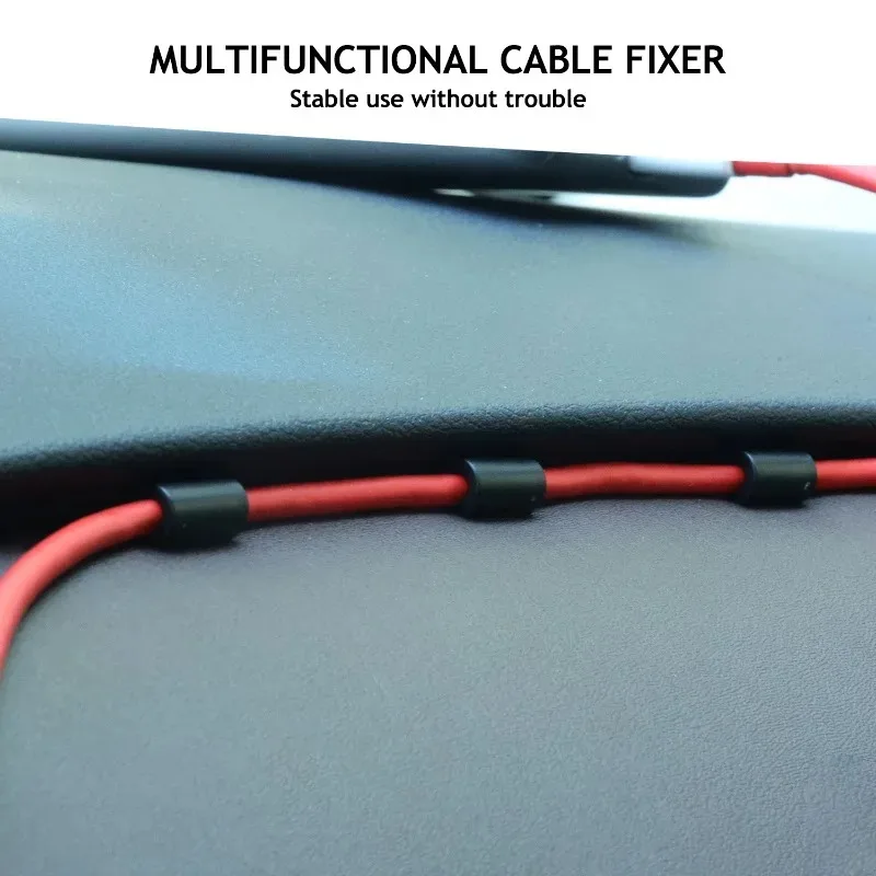 Car Cable Clips No Trace Removable Clip Wire Fix Holder Organizer for Car Dashboard Desk Office Home Charging Cable Management