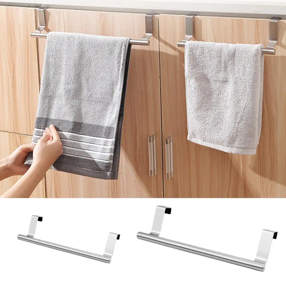 Easy Installation Towel Holder Towel Storage Rack Kitchen Holder with Strong Load-bearing for Cabinet Door for Organizing