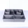Grey/White/Purple Closet Organizer Boxes New Fabric Art Foldable Box Storage Cabinets Closet Organizer Clothes 1