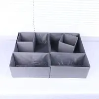 Grey/White/Purple Closet Organizer Boxes New Fabric Art Foldable Box Storage Cabinets Closet Organizer Clothes 1