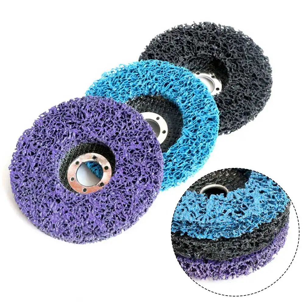 Abrasive Wheel Grinder Strip Disc 100 Mm Poly Strip Disc Wheel Paint Rust Removal Clean For Angle Grinder Removal 1pc 100mm 4inch grinder wheel poly strip disc wheel paint rust removal clean for angle grinder purple black blue