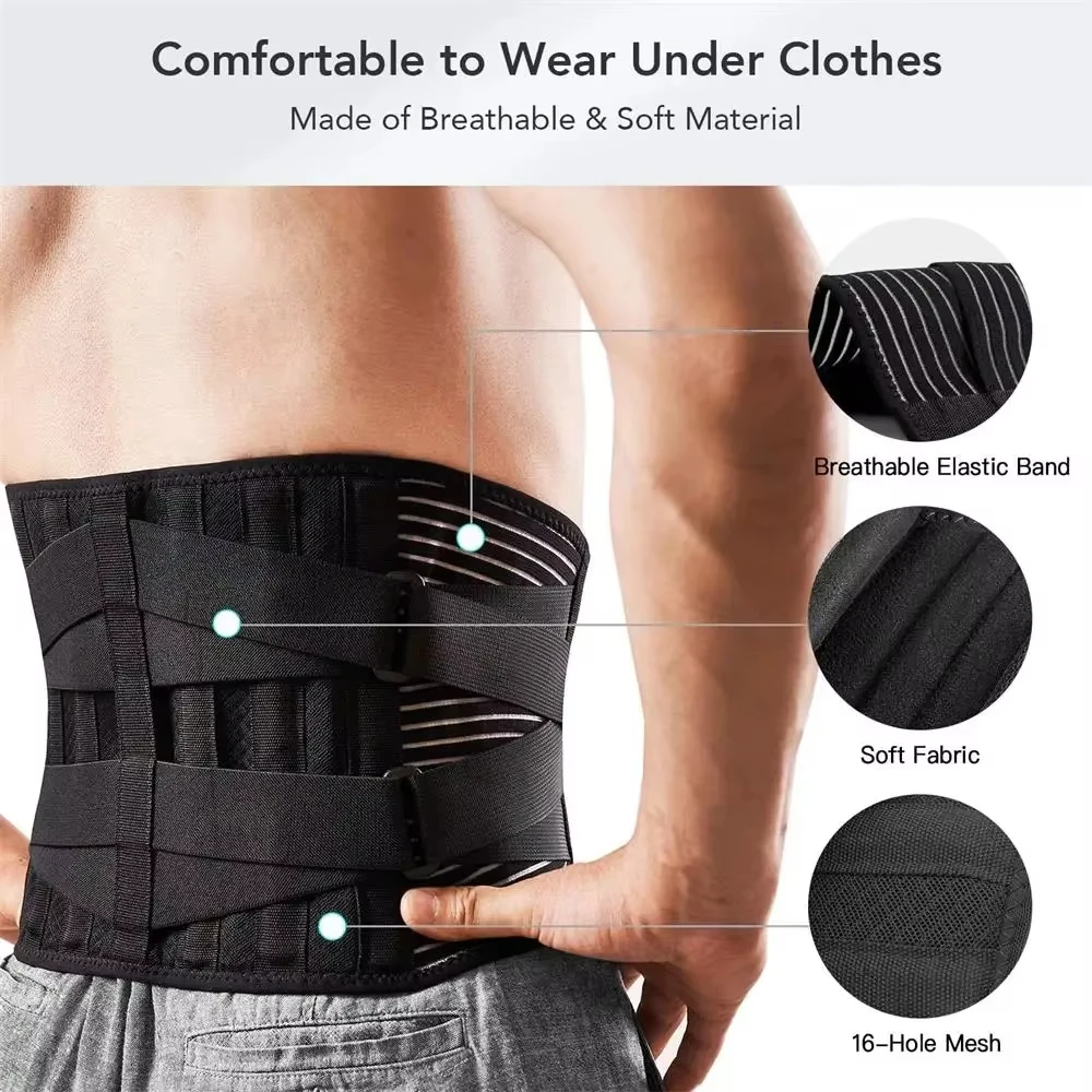 Back Brace for Lower Back Pain,Lumbar Support for Heavy Lifting Men Women,Breathable Waist Support Relief Sciatica,Herniated Dis