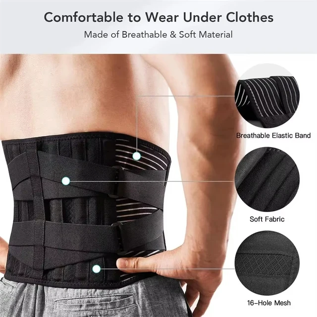 Back Brace for Lower Back Pain,Lumbar Support for Heavy Lifting Men Women,Breathable Waist Support Relief Sciatica,Herniated Dis 3