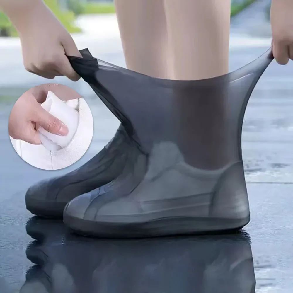 Rain Boot Overshoes For Outdoor Use Silicone Waterproof Shoes Cover Rainy Day Shoe Cover Reusable Non-Slip Rain New Dropshipping