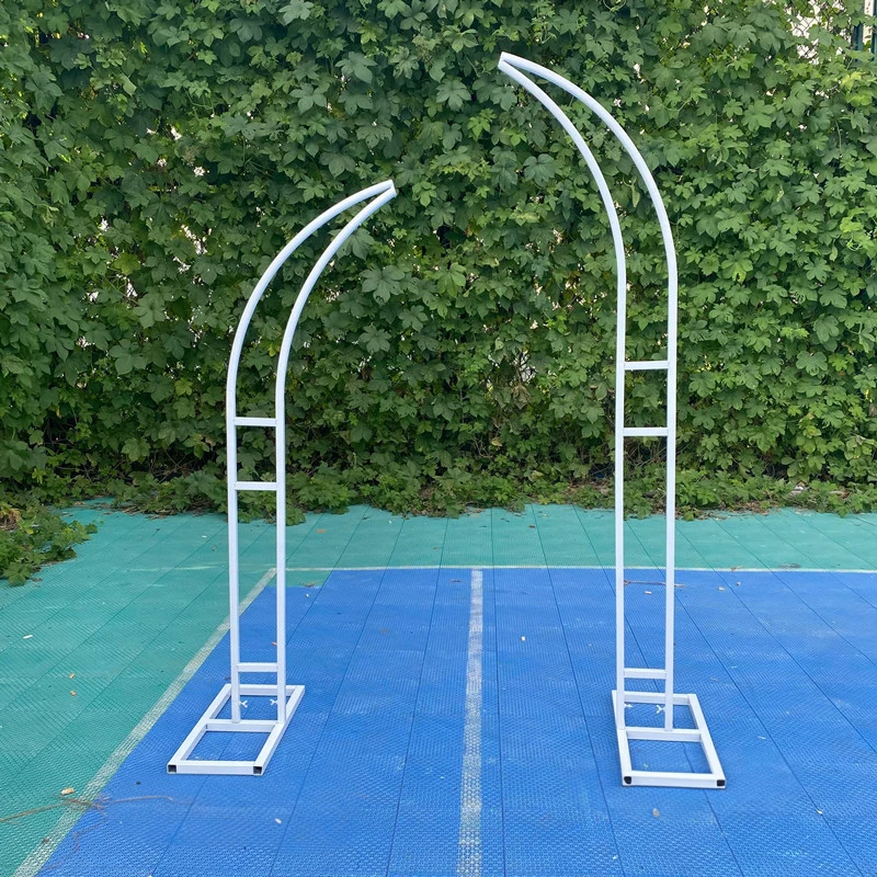 2PCS Wedding Arch Flower Stand Balloon Decoration Arch Party Background Metal Stand Outdoor Artificial Flower Door Shelf Frame