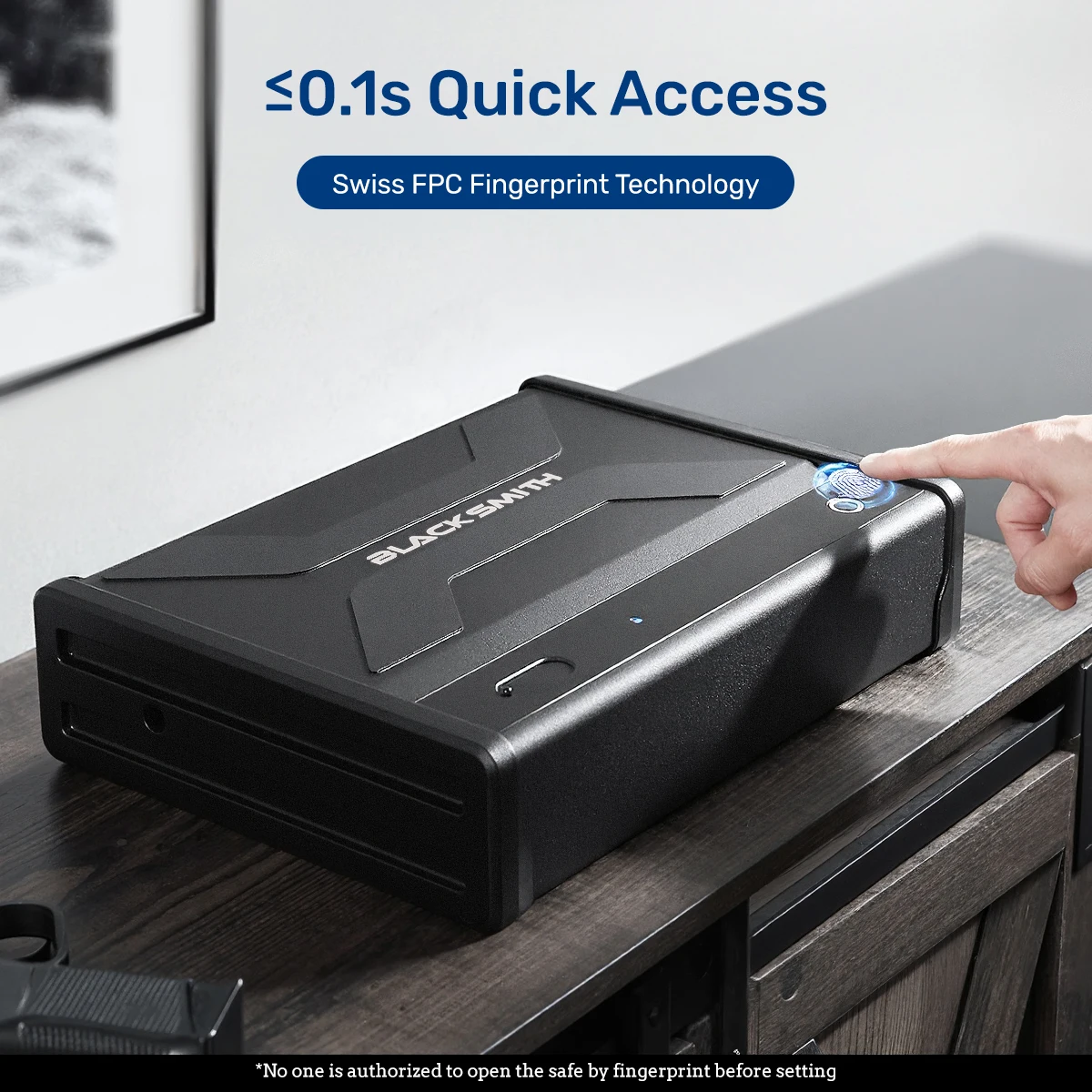 Stainless Steel Biometric Pistol Safe Box for 2 Handguns with Fingerprint and APP Control