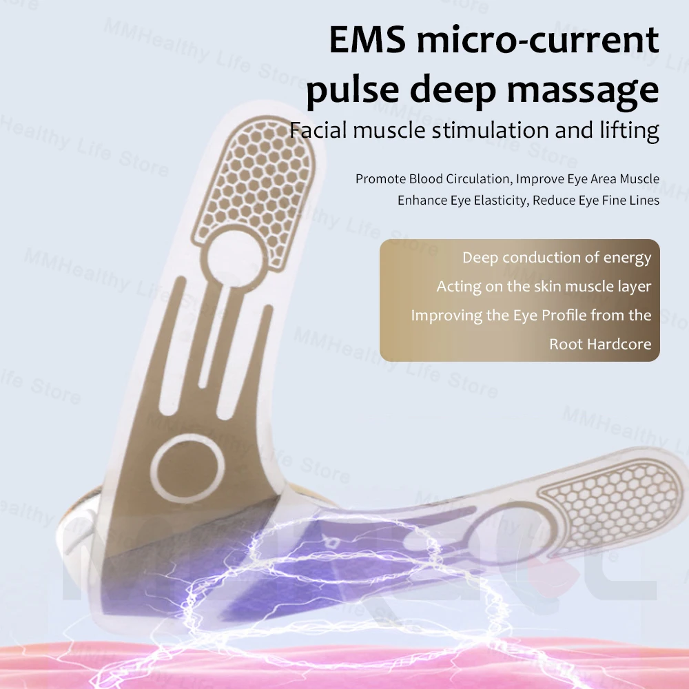 EMS Face Eye Massage Muscle Stimulator Face Beauty Massager Eye Facial Lifting Anti Wrinkle Eyes Skin Care Dark Circles Fatigue 6