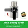 Brass Mini Ball Valve 1/4 and 3/8 Female x Male Shut-Off Valve switch control for Water Pumps Tanks Outdoor Faucet Air 4