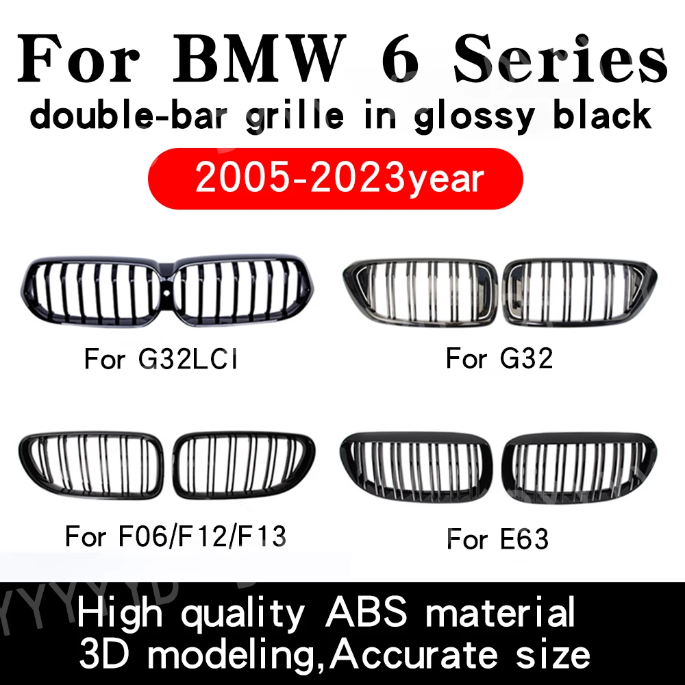 Front Kidney Grille Hood Grills For BMW 6 series GT F06 F12 F13 M6 640i 650i 201