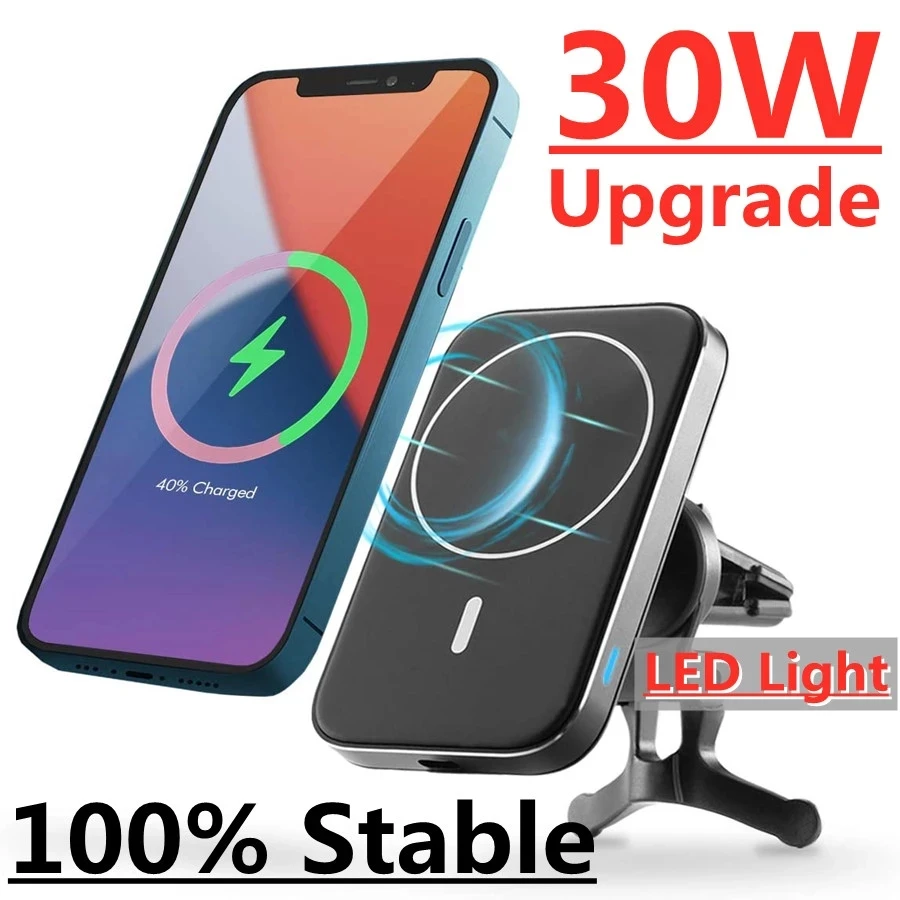 30W Car Wireless Chargers Phone Charger Wireless Air Vent for