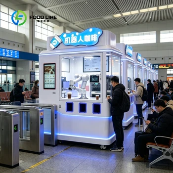 Robot Collaborativo a 6 Assi Personalizzato per Distribuzione Caffè, Chiosco Automatico per Preparazione e Erogazione 24H Self-Service