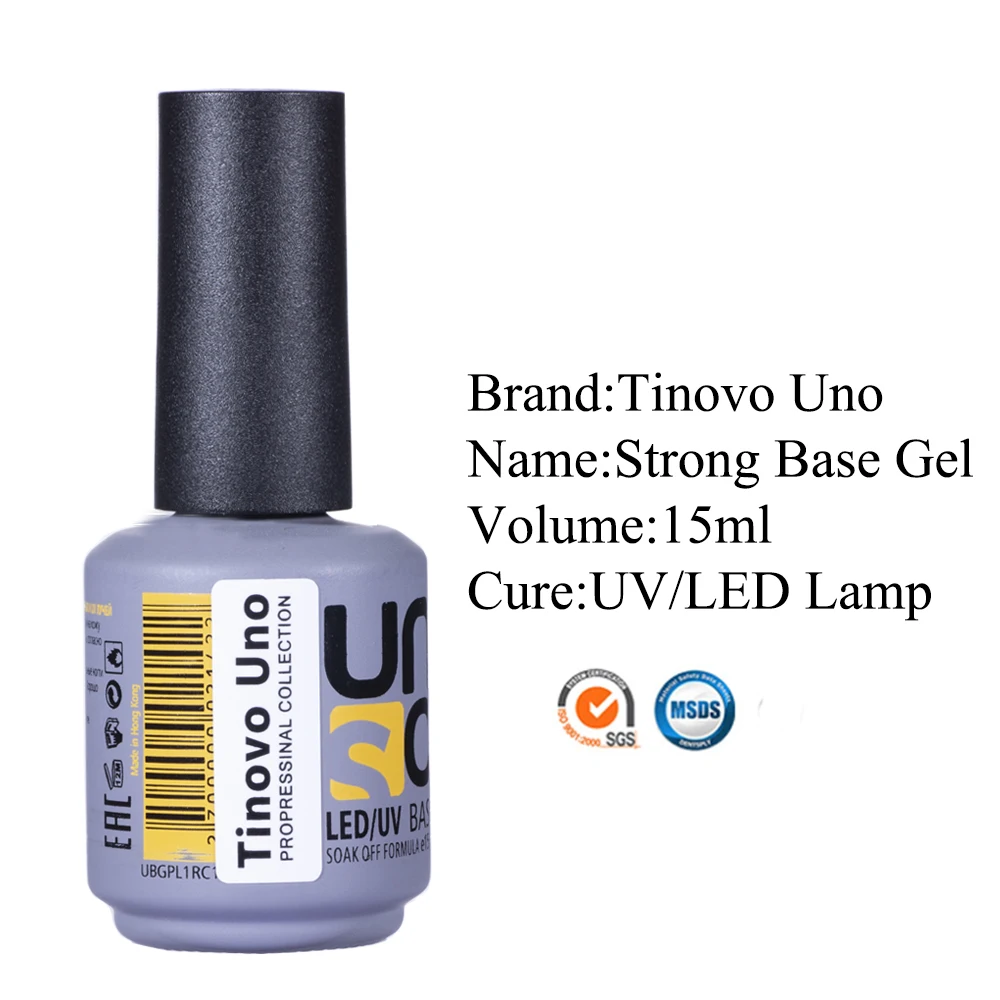Tinovo Uno Latest Rubber Base Gel Nail Polish UV Semi Permanent Thick Strong Base Coat Top Coat for Manicure Nails Art Salon 2