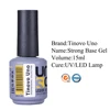 Tinovo Uno Latest Rubber Base Gel Nail Polish UV Semi Permanent Thick Strong Base Coat Top Coat for Manicure Nails Art Salon 2