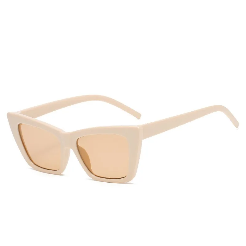 Cat Eye Slimming Trendy Cool Sunglasses Personalized Hip-hop Sunglasses Polygonal Jelly Color Car For Women 97086