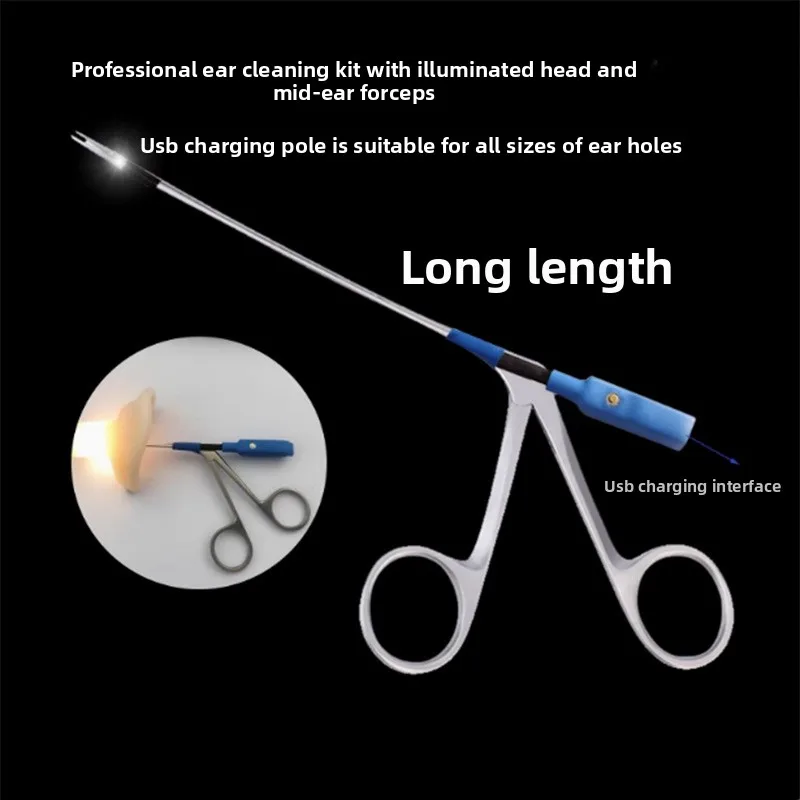 Professional Medical Ear Wax Removal Tool Micro Alligator Crocodile Forceps Non Slip Grip Precision Tips for Ear Nose Cleaning