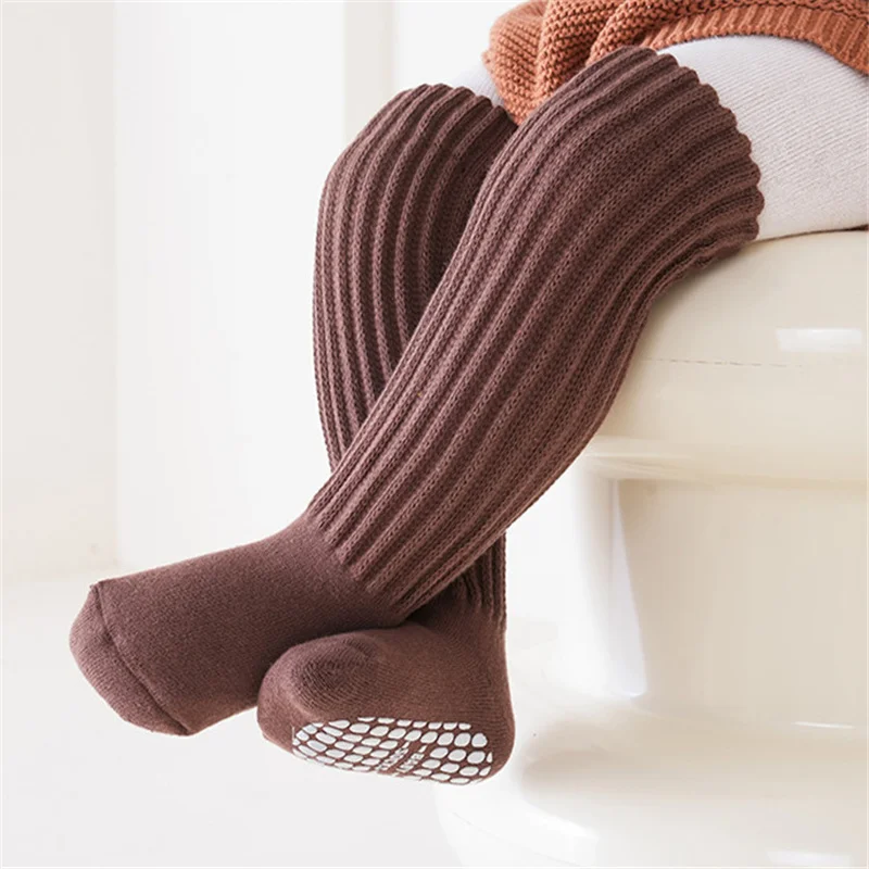 Lawadka الوليد طفلة الصبي الجوارب الشتاء سميكة الدافئة الطفل الركبة عالية الجوارب الطويلة للفتيات الفتيان لينة طفل جورب المضادة للانزلاق 0-4Y