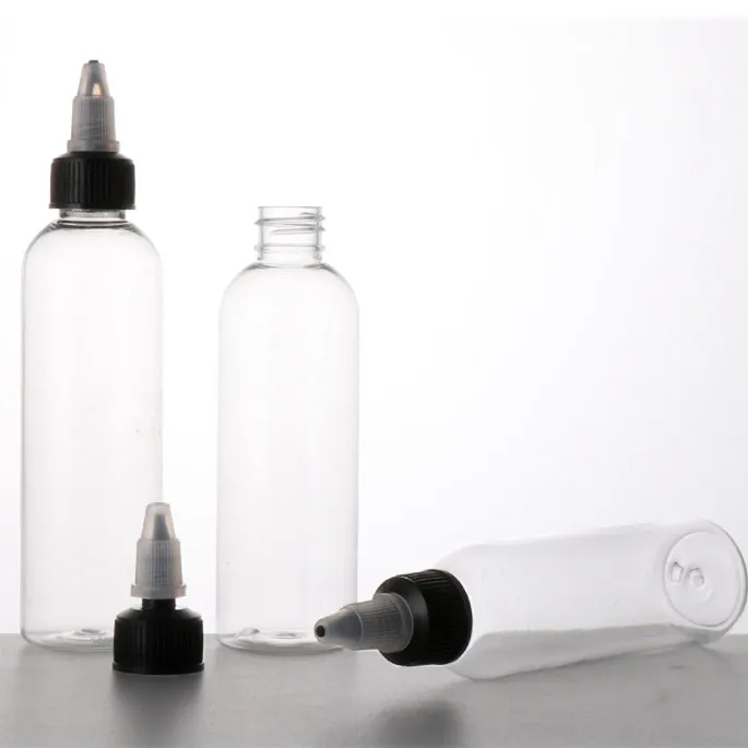 30ml 1oz 50ml 60ml 100ml 1oz 2oz 8oz 120ml 150ml 200ml 250ml 300ml plastic round clear pet bottle with Twist Top Caps for glue