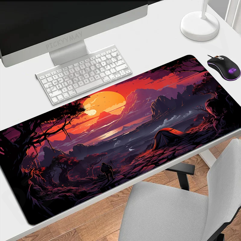 Коврик для мыши с изображением пейзажа, 40x90 см