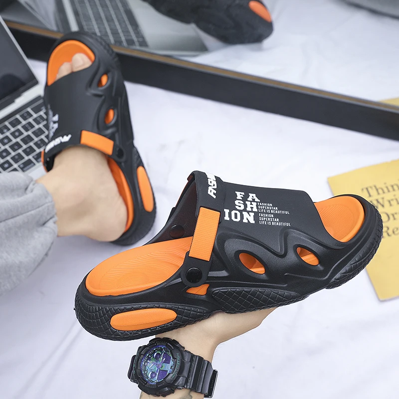 Soft Slippers Anti Slip Sandals Closed Toe Sandals Indoor Outdoor Bathroom Unisex Men's