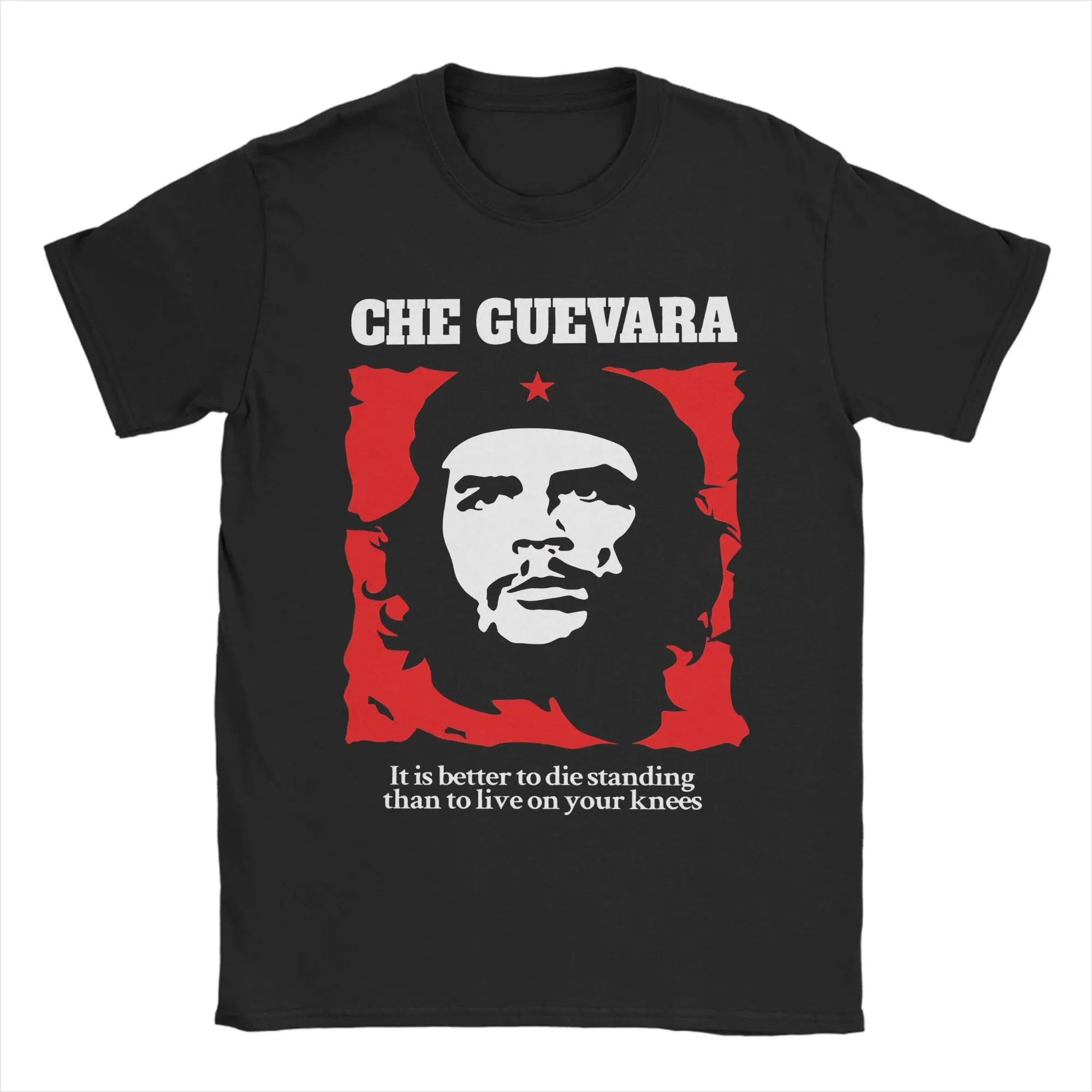 Herren Ernesto Che Guevara Cuba T-Shirt Kubanische Guerille Baumwollkleidung Fantastische Kurzarm-T-Shirts mit Rundhalsausschnitt Bedruckte T-Shirts