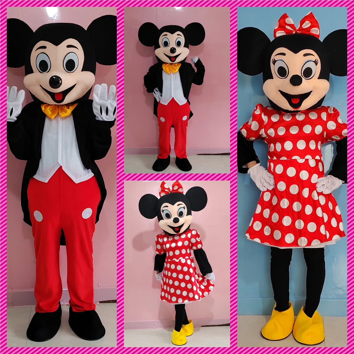 Costume de mascotte de Minnie Mouse, déguisement de dessin animé Gelanimal,  variété de tureMouse, soirée séparés ante, taille adulte - AliExpress