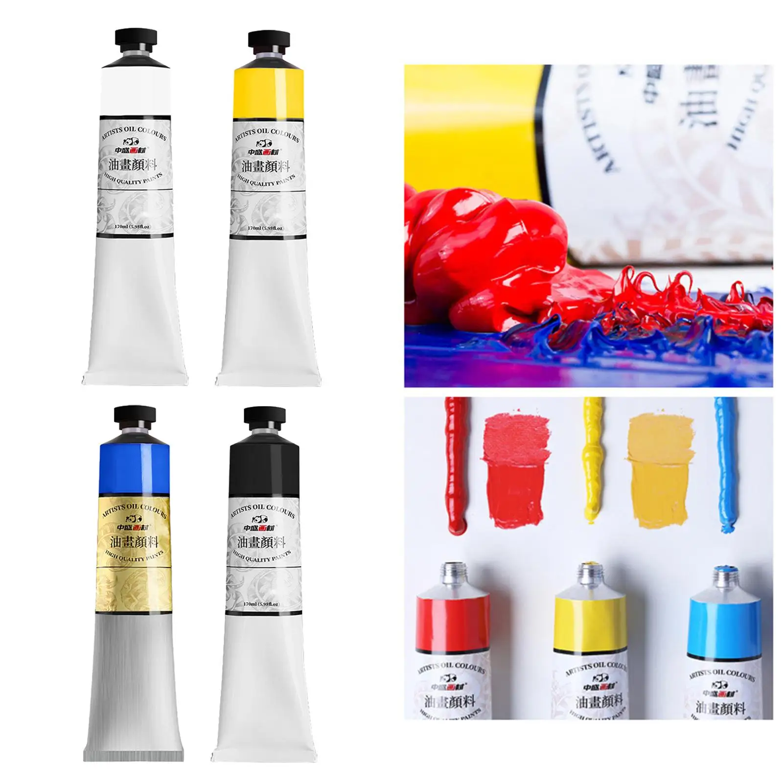 초보자용 전문 오일 페인트, 알루미늄 튜브, 유화 미술 용품