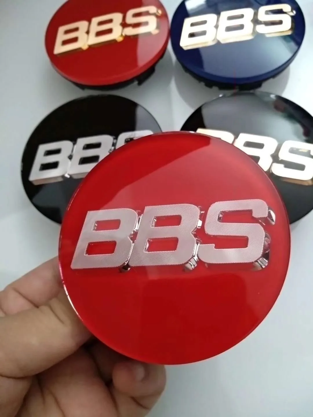 4개 아크릴 BBS 휠 센터 캡 60/65mm 자동차 타이어 휠 허브 개조 세트 (차..