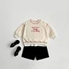 Baby Boys Girl 2024 Autumn Clothes Set Children Long Sleeve Letter Print Cotton Tops+Pants 2Pcs Kids Embroidery Clothing Outfits 6