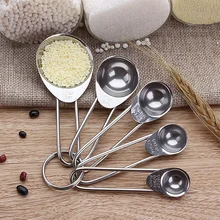 

Stainless Steel Measuring Spoon 5 Piece Set Baking Measuring Spoon Coffee Milk Powder Weighing Spoon Seasoning Spoon Set