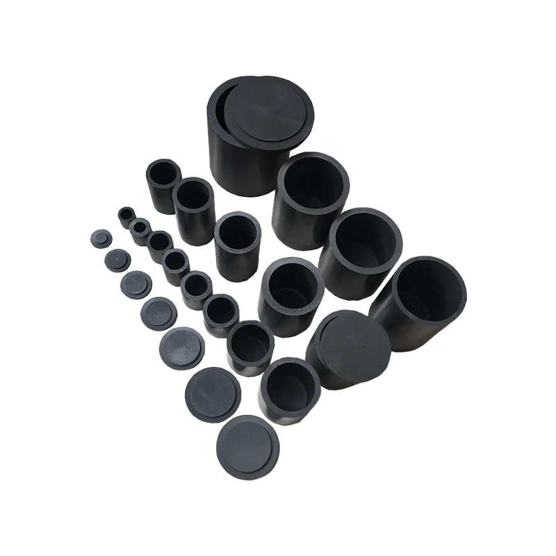 Carbon Melting graphite Crucible with Lid For Melting Gold Silver 1 set