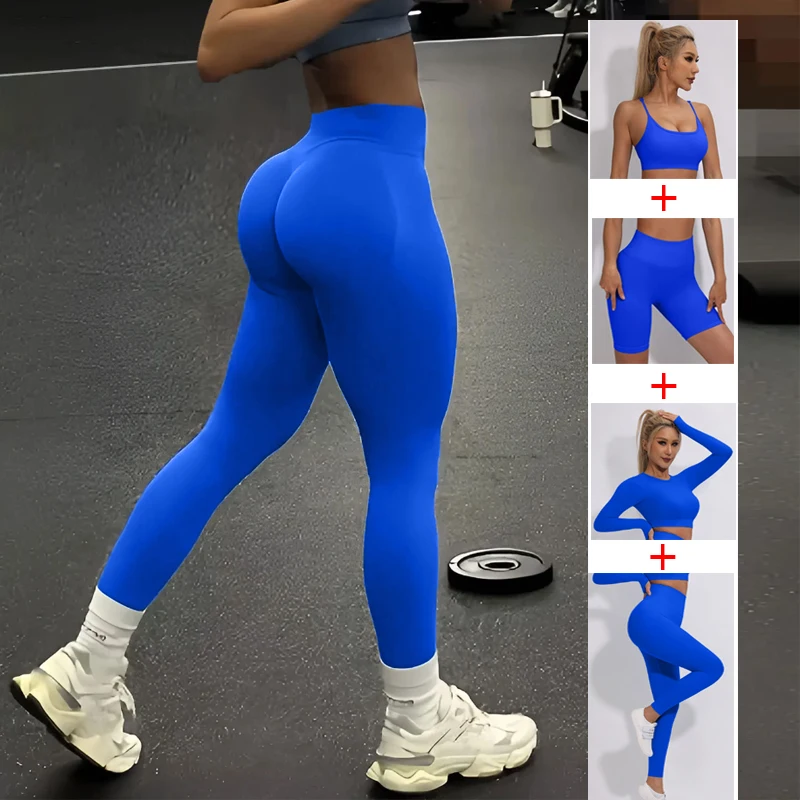 Women's Tracksuit Seamless Yoga Set Leggings Sports Suit for Fitness Long Sleeve Top Gym Clothing Workout Sportswear 2/3/4Pcs yoga set sports set gym workout set sportswear set fitness set yoga pants set