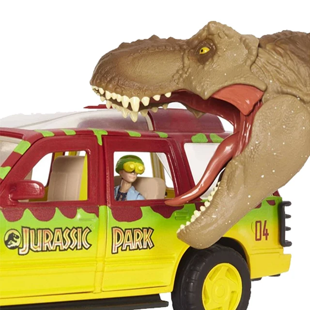 Jurassic World Mattel GWN38 Tyrannosaurus Film Same Paragraph Jeep Suit Tyrannosaurus Little Boy Who Escaped In Rainy Night 2