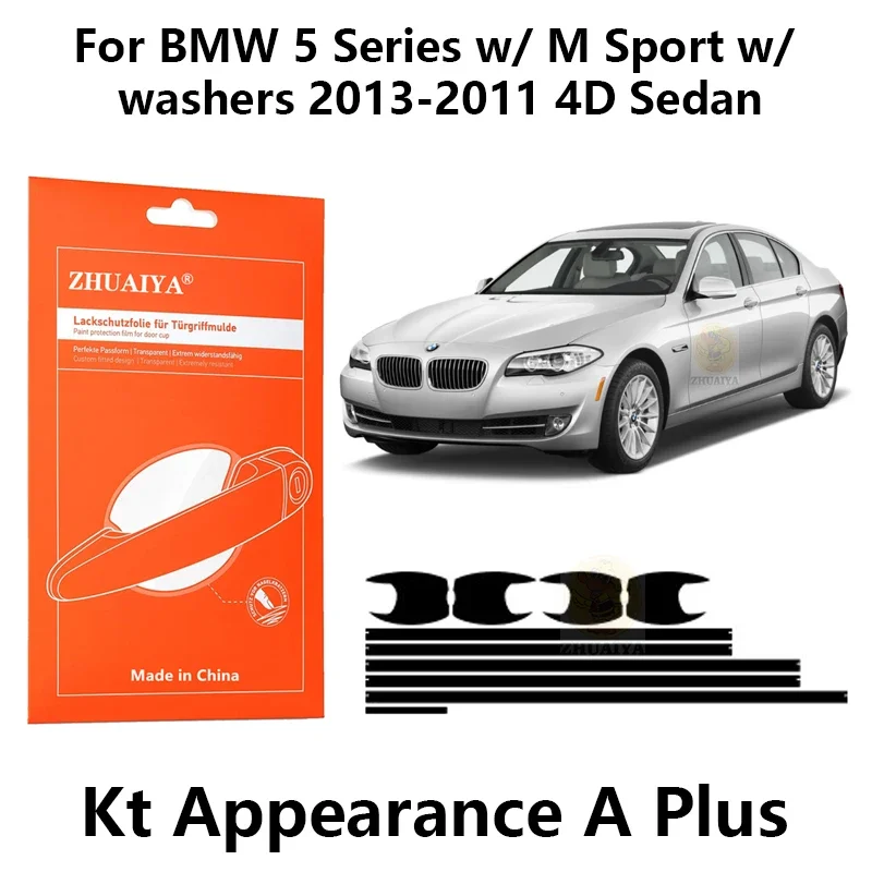 

Защитная пленка ZHUAIYA для красок дверной ручки, ТПУ PPF для BMW 5 серии w/ M Sport w/стиральные машины 2013-2011 4D Седан