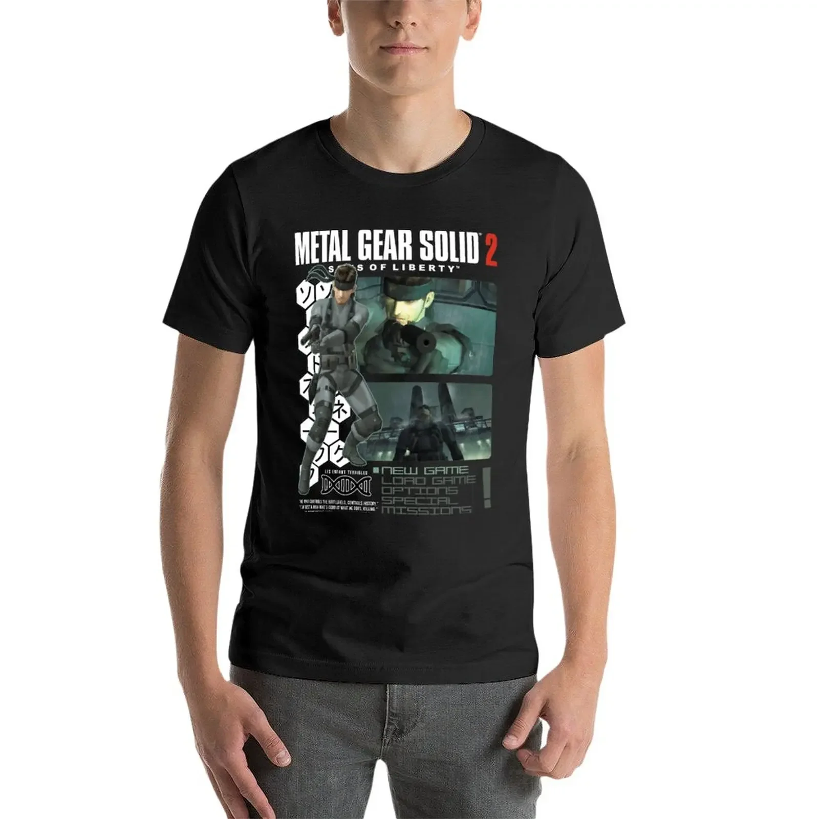 T-shirt en métal pour homme, vêtement de couleur unie, design personnalisé pour un garçon