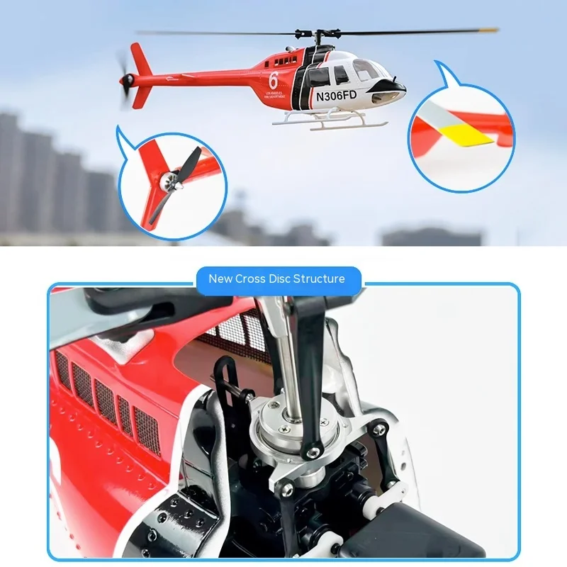 Bell 206 Simulative Remote Control Model Airplane Rc Helicopter H1 Classic Gps Self-stabilizing Homecreage Adult Boy Toy 3