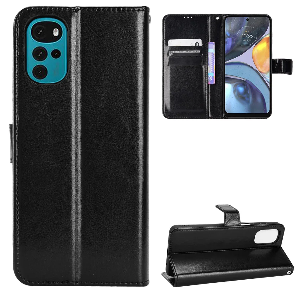 Portafoglio Moda Custodia In Pelle Pu Per Motorola Moto G22/Moto G52/Moto G51 G71/Moto G200 G100/Moto G50 Flip Guscio Protettivo
