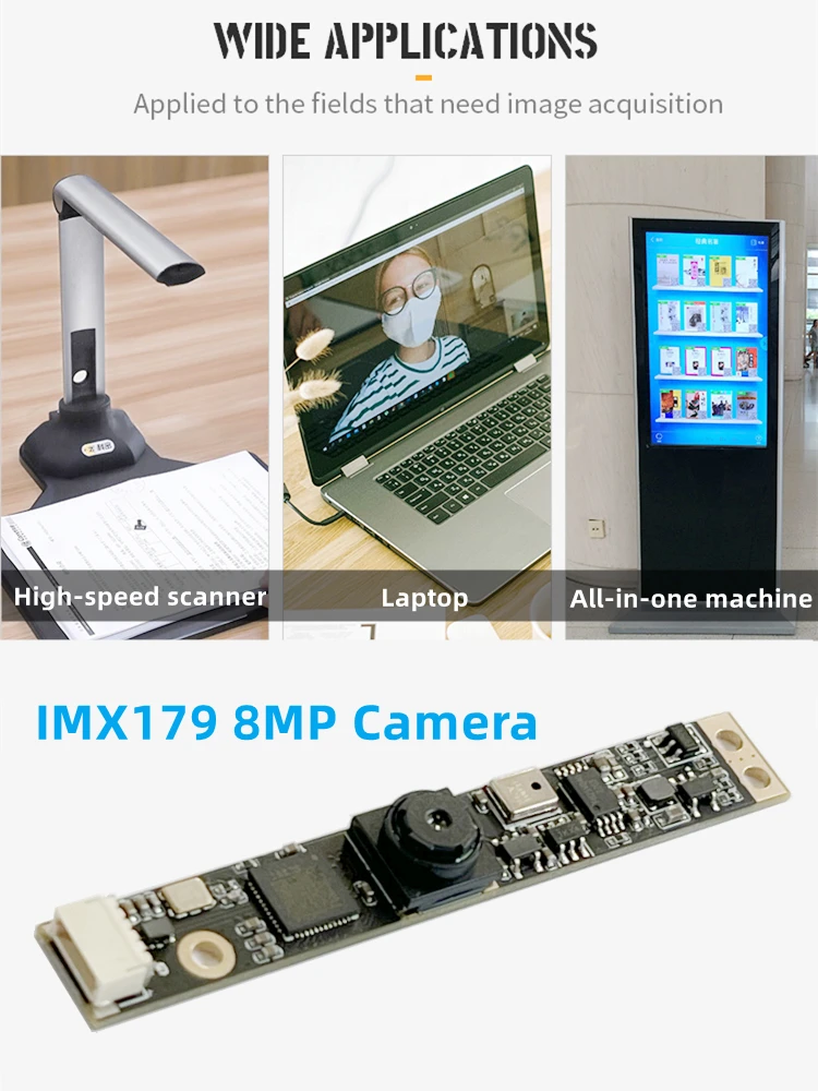 High Speed 8MP USB Camera Module CMOS IMX179 Sensor Mini Webcam USB Plug Play for Creality Falcon 2 Xtool Lightburn Software