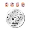 5.6cm Round Christmas Nail Stamping Plates Snowflake/Star/Leaf Stamping For Nail Stencils Printing Template Stamp Nail Art Tools 2