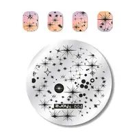 5.6cm Round Christmas Nail Stamping Plates Snowflake/Star/Leaf Stamping For Nail Stencils Printing Template Stamp Nail Art Tools 2