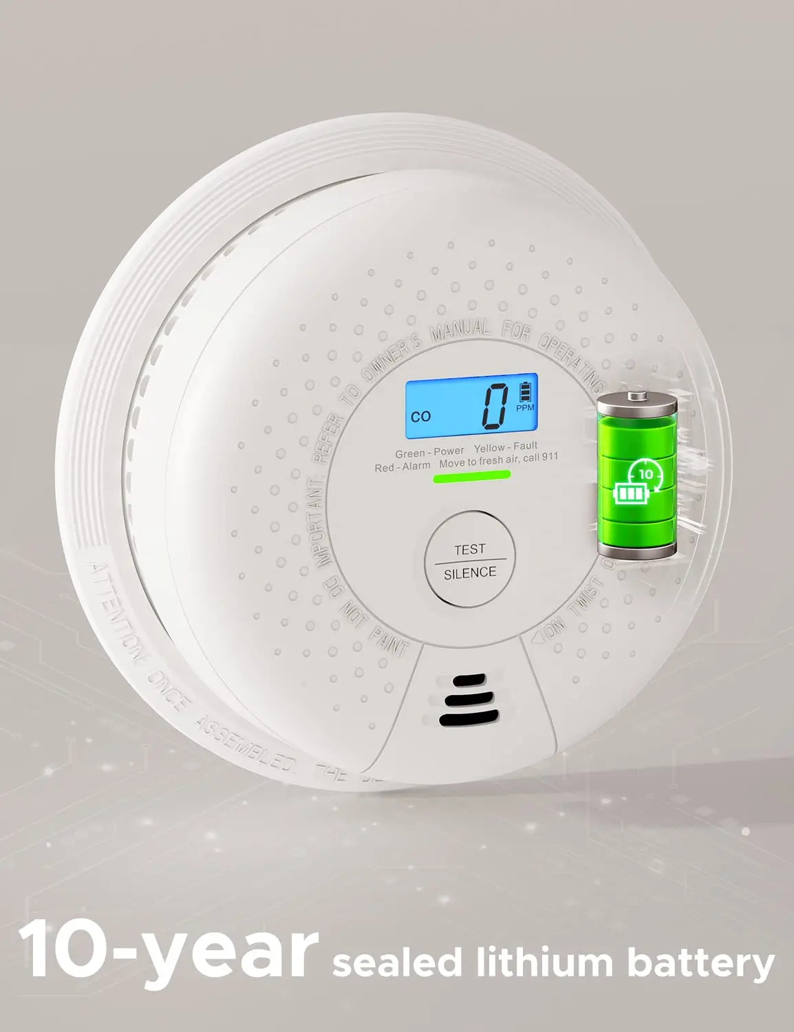 Wireless Interconnected Combination Smoke and Carbon Monoxide Detector