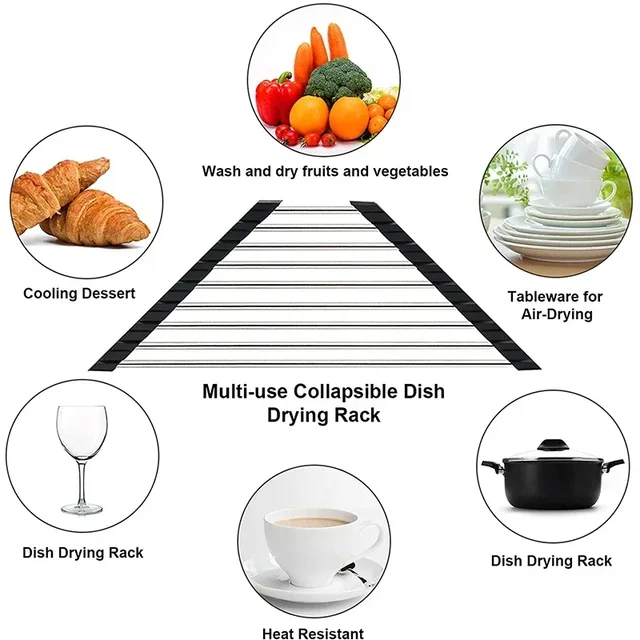 Roll-Up Triangle Sink Rack 4