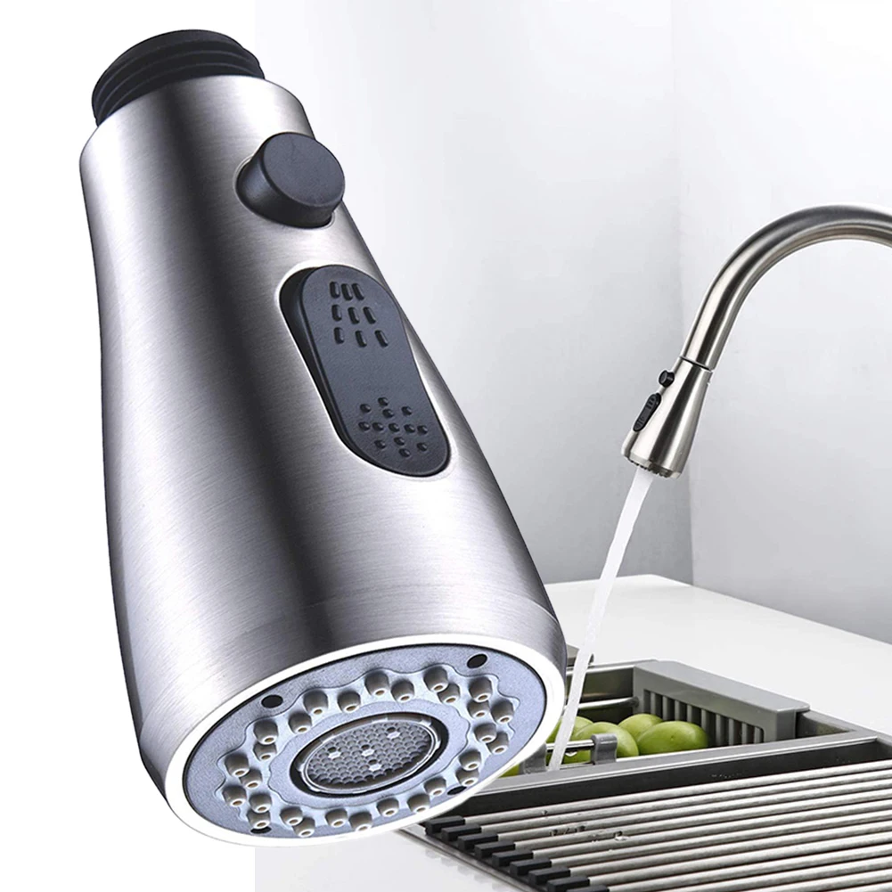 

Universal G1/2 Pull-out Type Faucet Nozzles Kitchen Sink Shower Nozzle Sprayer Silver Black Water Saving Aerator Replacement Tap
