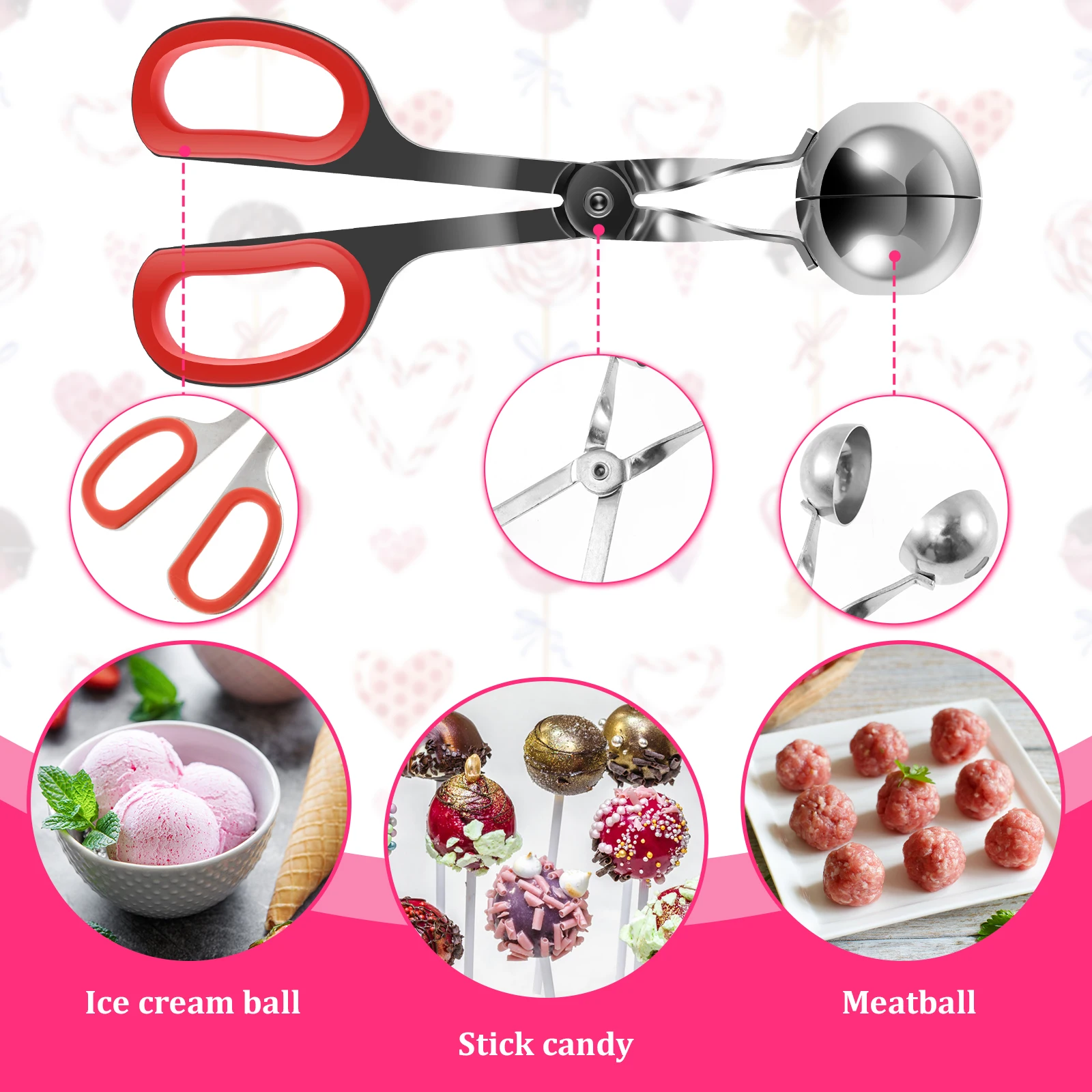 303Pcs Cake Pop Kit Reusable Cake Pop Mold Set Fun Maker Kit with Lollipop Stand Meat Baller Decorating Pen for Kids