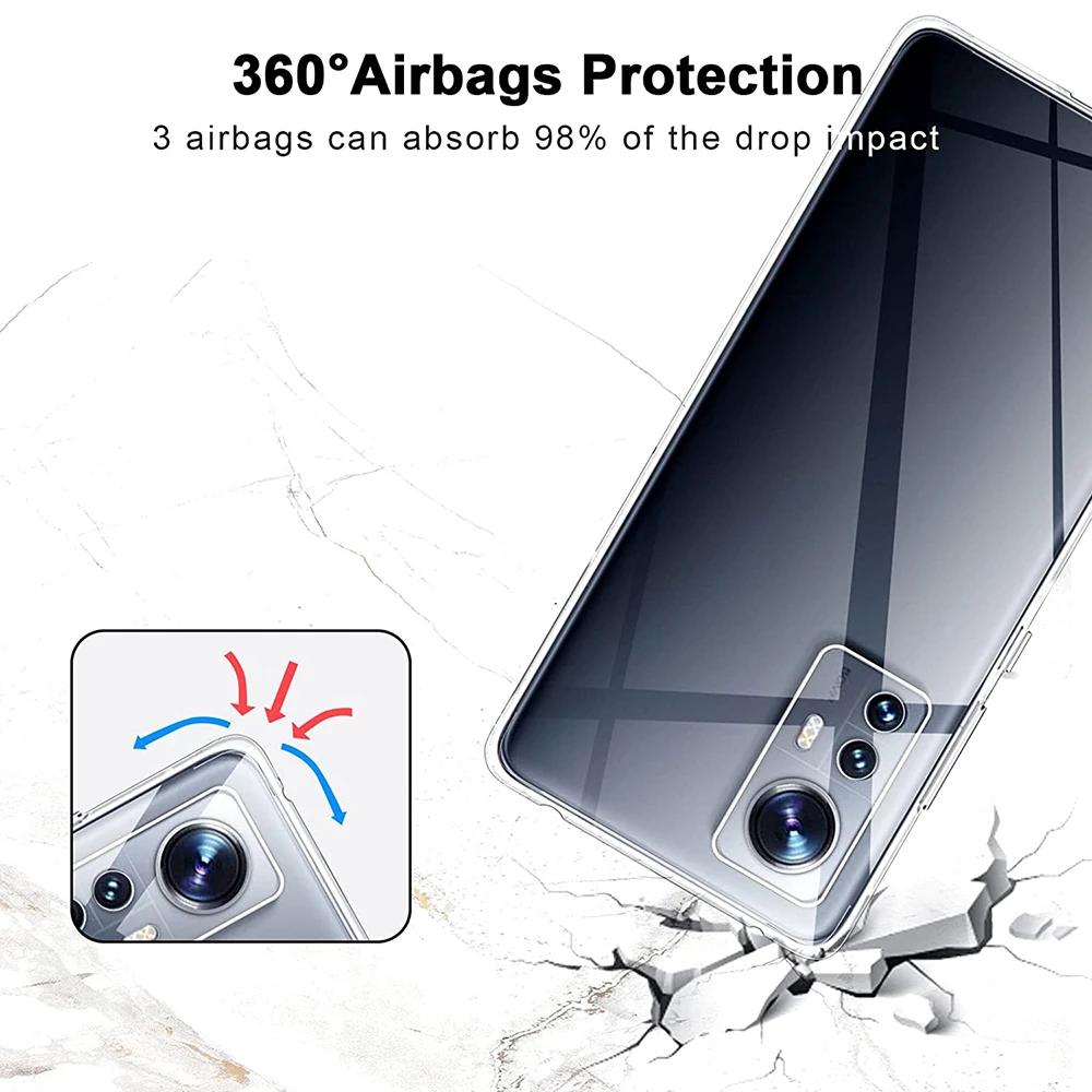 Luxury Clear Silicone Soft Phone Case For Xiaomi Mi 11 12 Lite 12S 11i 11T Pro Ultra Thin Transparent Back Cover Shell TPU Caso
