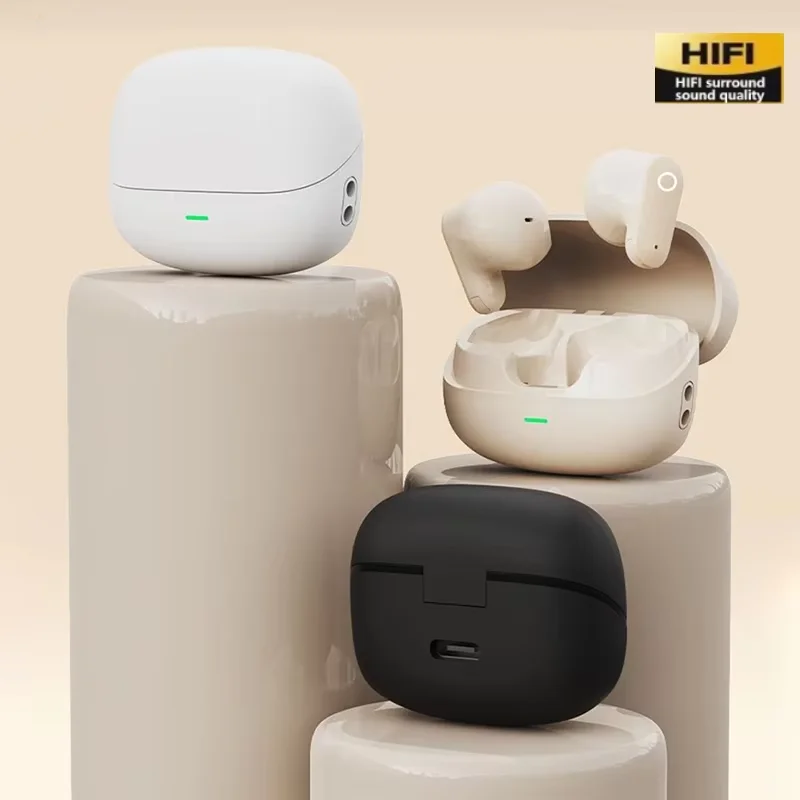 2025 Mini Wireless Bluetooth Earphones - Noise Reduction, Ultra Long Battery Life, Half In-Ear, Dual Ear, Sport Design