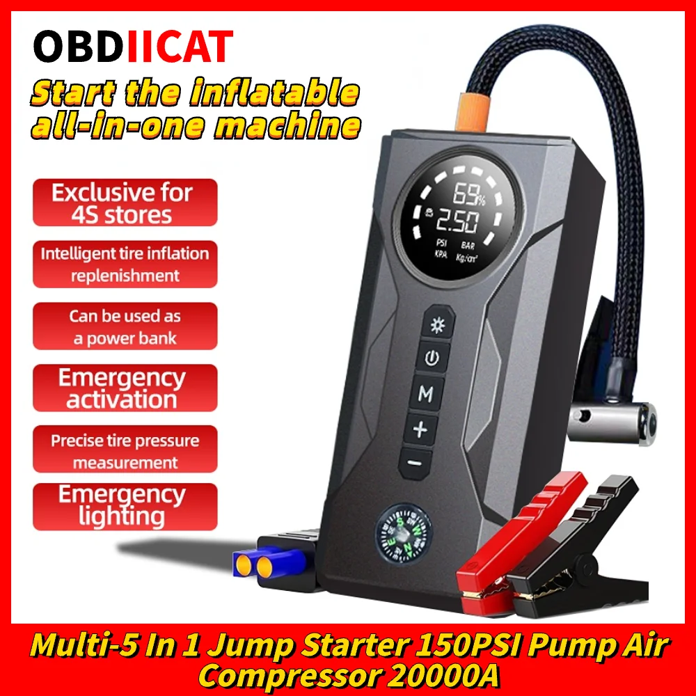 Obdiicat-S6 Auto Jump Starter Motore Portatile Per Auto Jump Starter Caricabatteria 600A Jump Starter Auto Car Emergency Booster